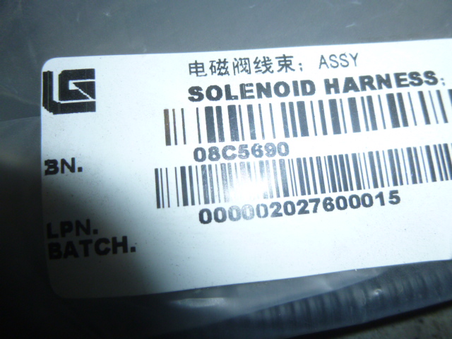 08C5690		Solenoid valve harness; ASSY