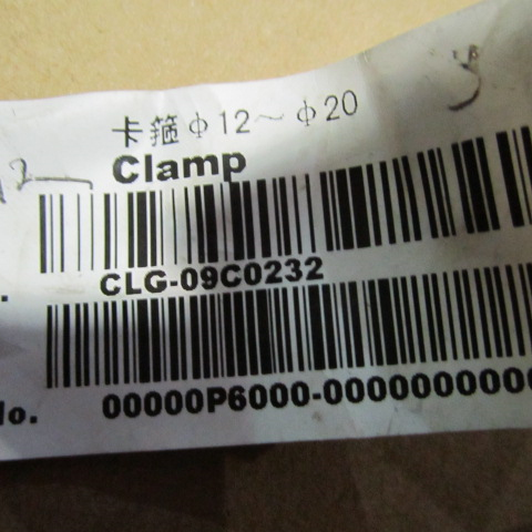 09C0232		Clamp; φ12～φ20; Assembly parts