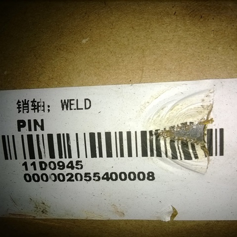 11D0945		pin; WELD