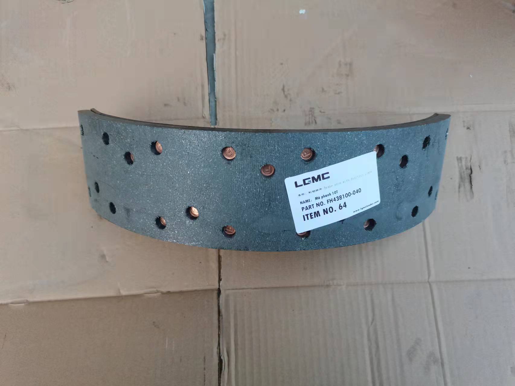 FH438100-040 Brake shoe with friction plateMá phanh 10T