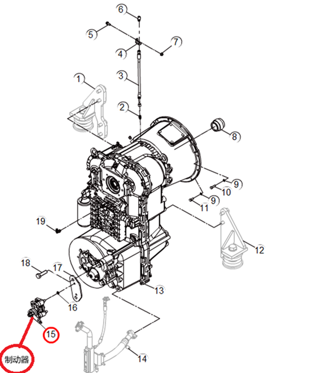 Liugong part 870H 862H 856H with ZF230 transmission brake assembly 45C0969